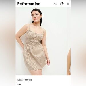 Reformation Kathleen Dress Anzo Check - Size M